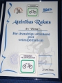 Atzinības raksts un uzlīmes